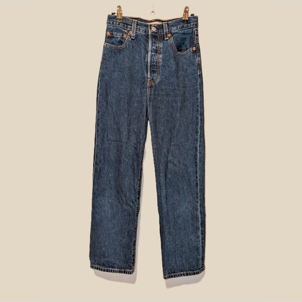 Levi's Ribcage Straight Women's Jeans Dark Wash - Ankle Length